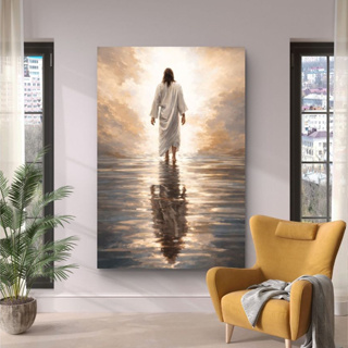 Quadro Decorativo 80x110cm Arte Cristã Jesus Cristo Decoração de Parede Hall Luxo Sala Quarto MDF em Oferta na Shopee