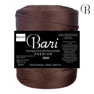 Cordão Fio Náutico bari fios 3mm Políester Crochê 500g em Oferta na Shopee