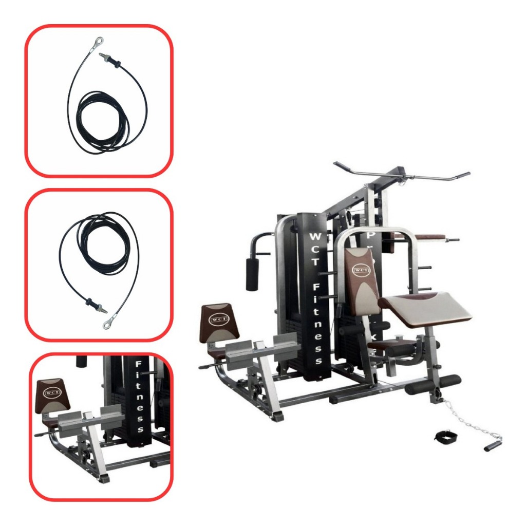 Cabo De Aço Para Estação De Musculação Wct Deluxe Leg Press