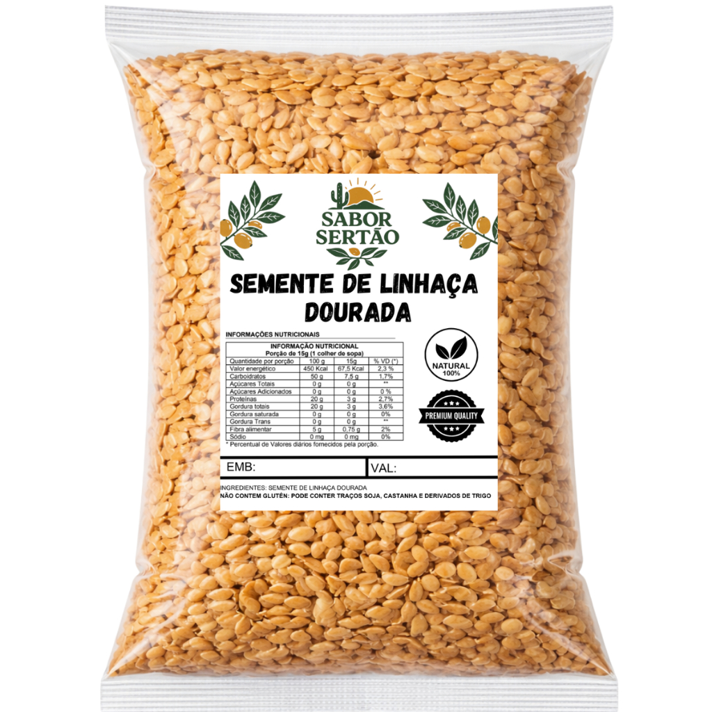 Semente de Linhaça Dourada 1Kg em Oferta na Shopee