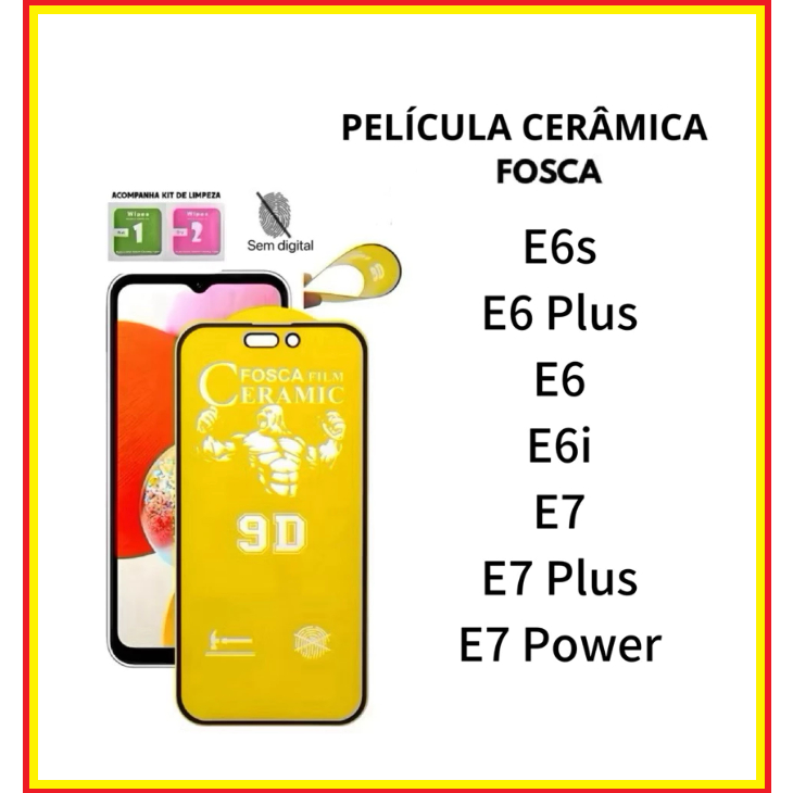 Película CERÂMICA FOSCA Hidrogel Motorola Moto E6 Plus E6s E6i E7 E7 Plus E7 Power /Protetor de tela