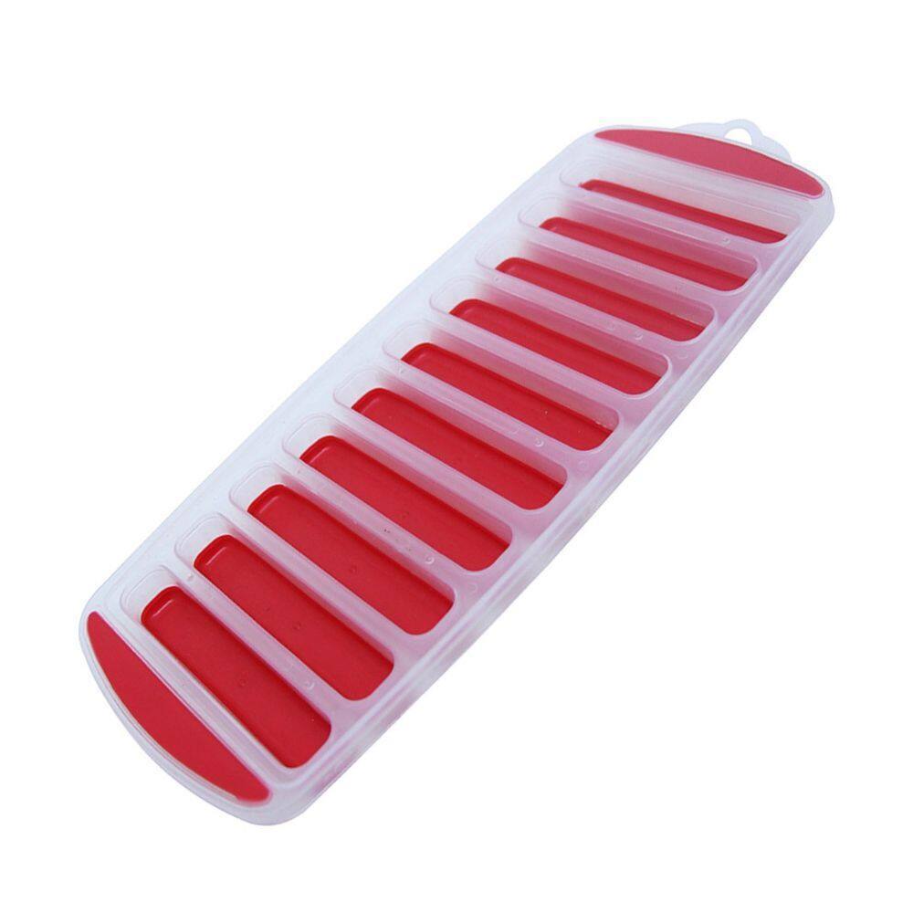 Forma Gelo Palito 10 Cavidades 25ml Cada Plastica Base Silicone 28x11CM
