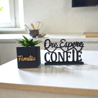 Kit Decoração Ore Espere Confie em Oferta na Shopee