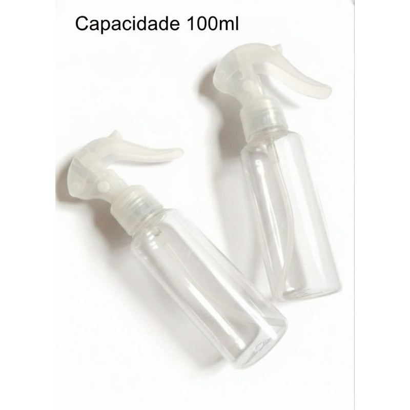 Borrifador Spray 100ml Plástico Portátil Reutilizável para Perfume Álcool Água Limpeza Compacto Resistente