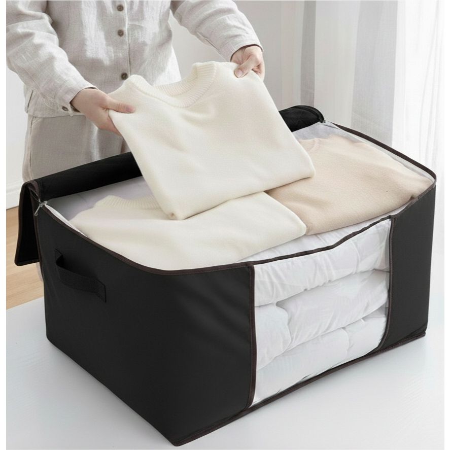 Kit 3 Caixa Saco Organizador Guarda Roupa Grande Ecológico Anti-Poeira Umidade Insetos Multiuso em Oferta na Shopee