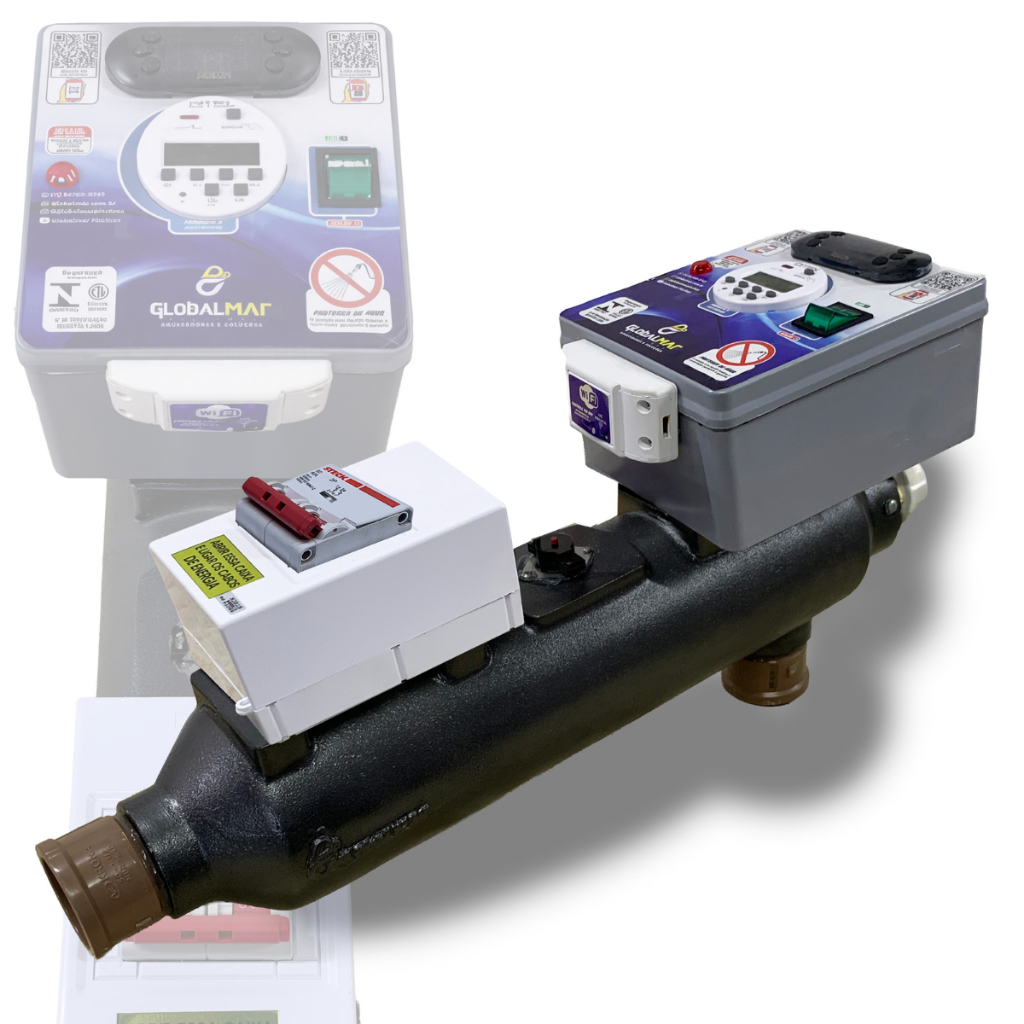 Aquecedor Globalmar Para Piscinas Até 80 Mil Litros Controle Por Celular