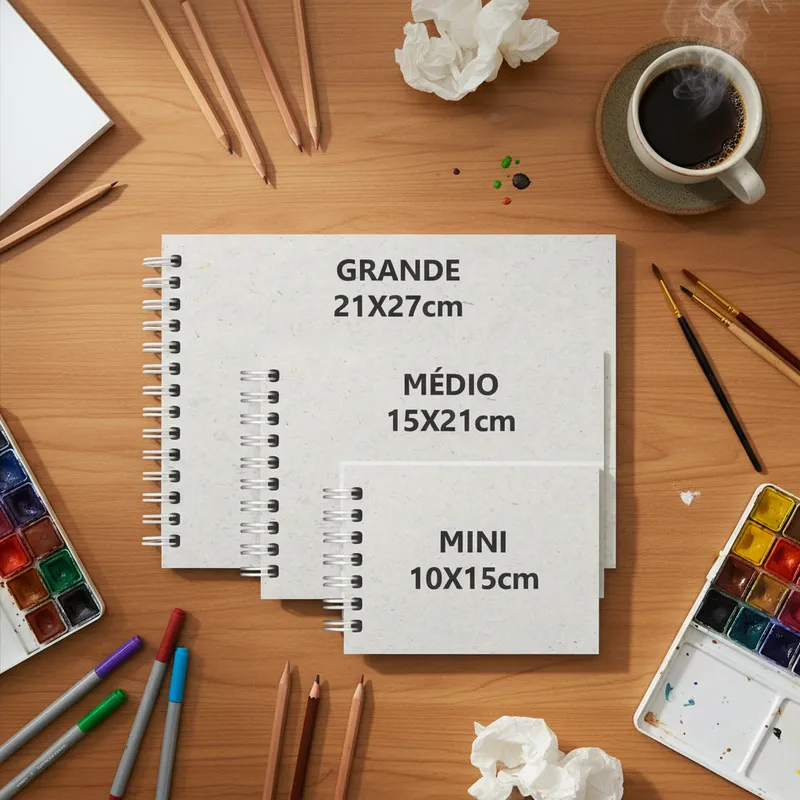 Kit com 3 Caderno de desenho / Sketchbook Capa Dura fosca em Oferta na Shopee