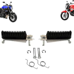 Par Pedaleira Dianteira Yamaha Fazer 250 mt06 Fz6 Xj6 AWA 0034 0033