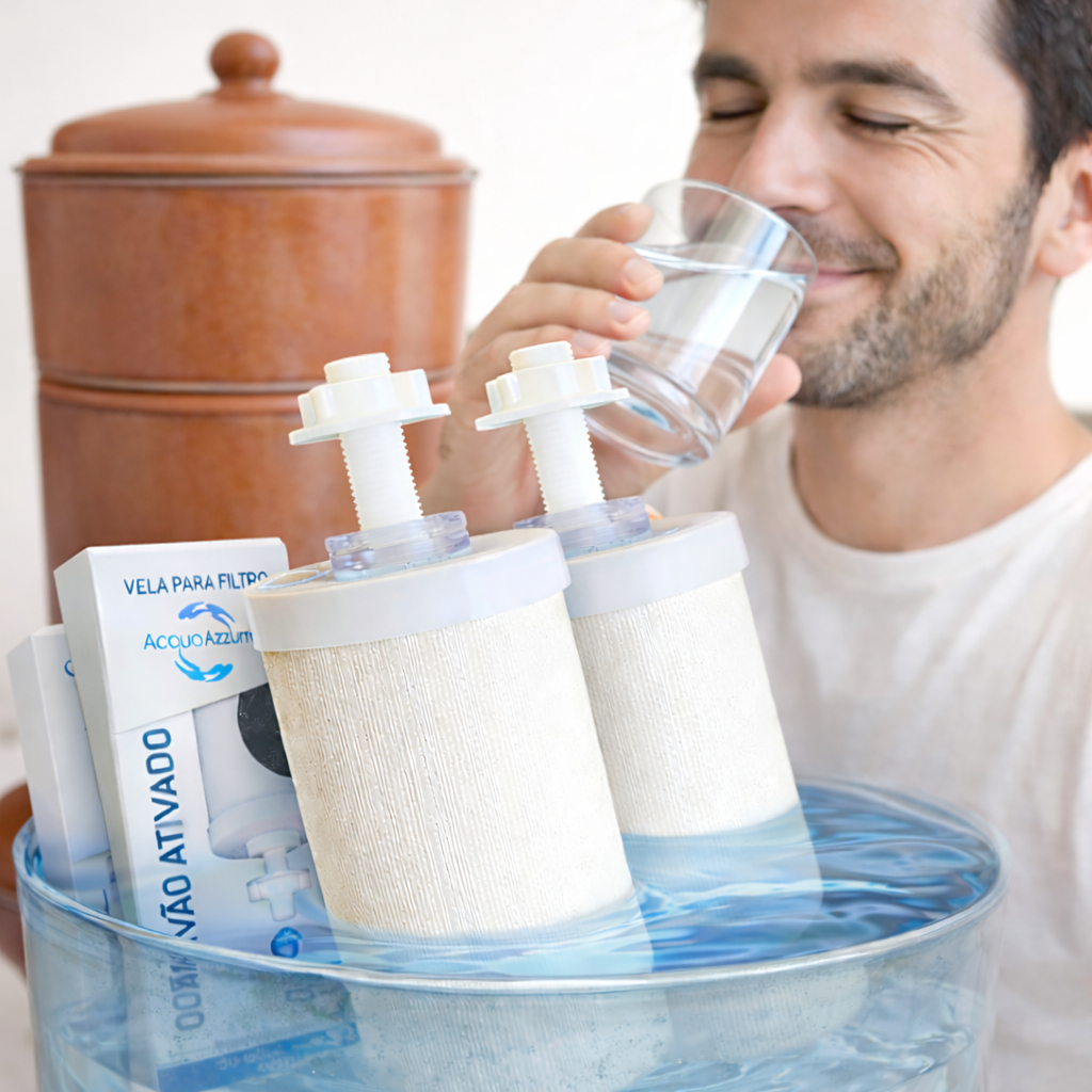 Kit 2 Vela Para Filtro De Barro Carvão Ativado