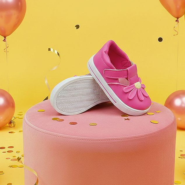 Tênis Feminino Infantil Flor Rosa Antiderrapante em Oferta na Shopee