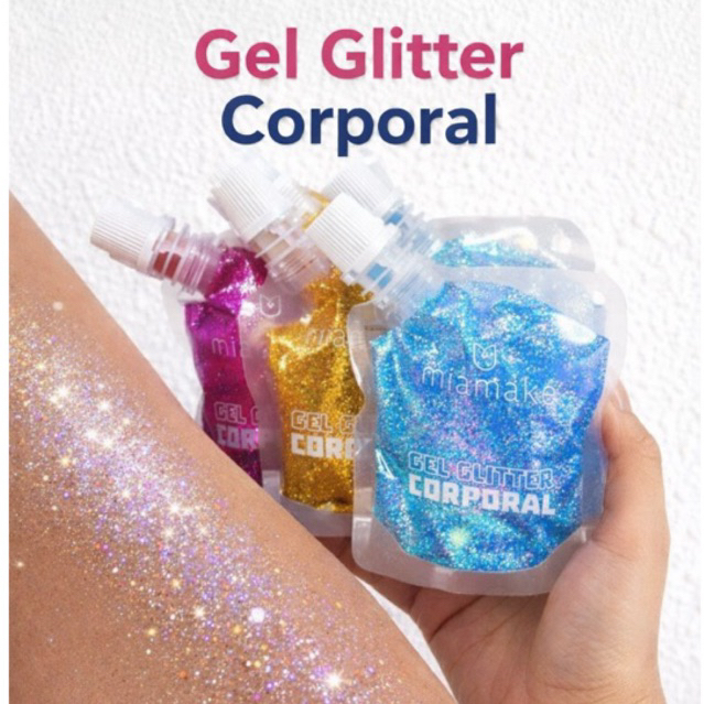 Glitter Corporal Mia Make Gel Copa do Mundo Brilho Intenso Corpo e Rosto