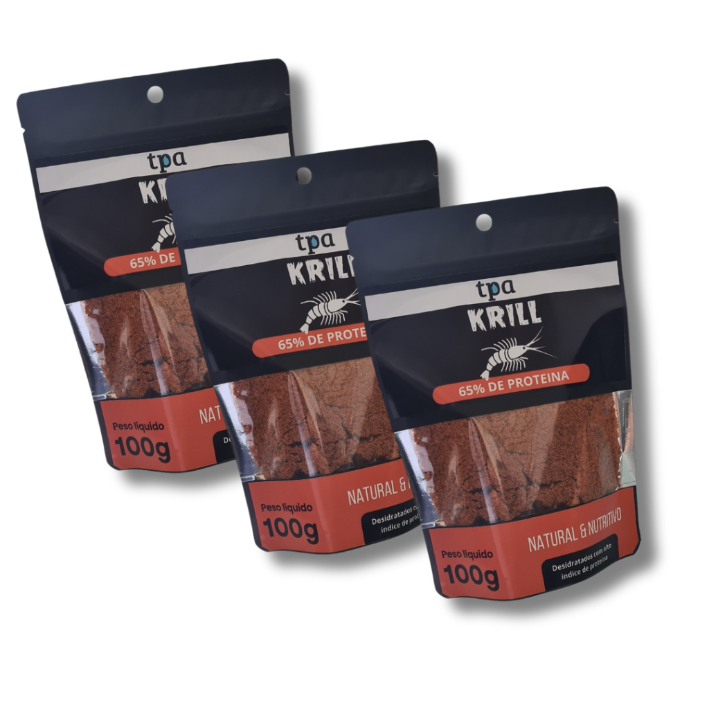 Leve 3 pague 2 Krill Desidratados para peixes, repteis, peixes marinhos, ciclideos