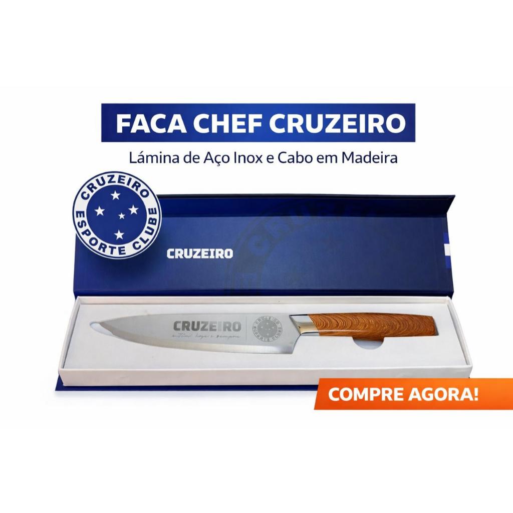 Faca Churrasco Cruzeiro Esporte Clube Oficial Aço Inox Envio Imediato
