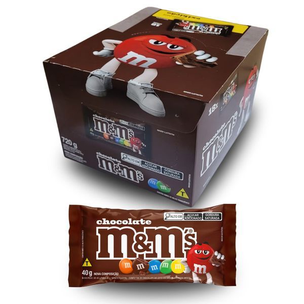 Caixa M&M's Ao Leite 40g Cada C/18 Unidades Mars 720g em Oferta na Shopee