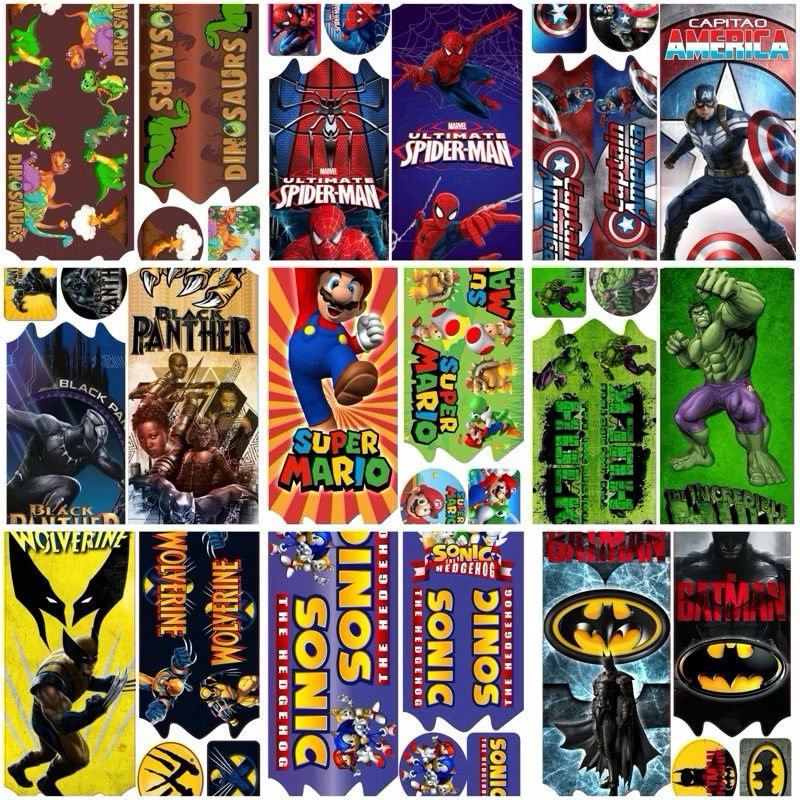 Adesivo Personagens P Bicicleta Infantil SONIC,WOLVERINE,PANTERA,MINIONS,MINECARFT,HOTWEELS,HOMEM DE FERRO,FLASH, CARROS