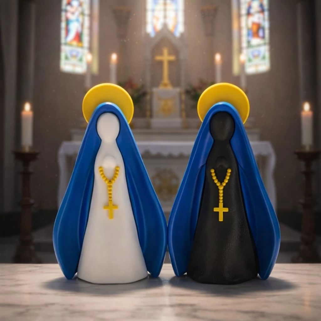 Imagem Escultura Minimalista Nossa Senhora Aparecida – Escultura Decorativa Decorativo Religioso