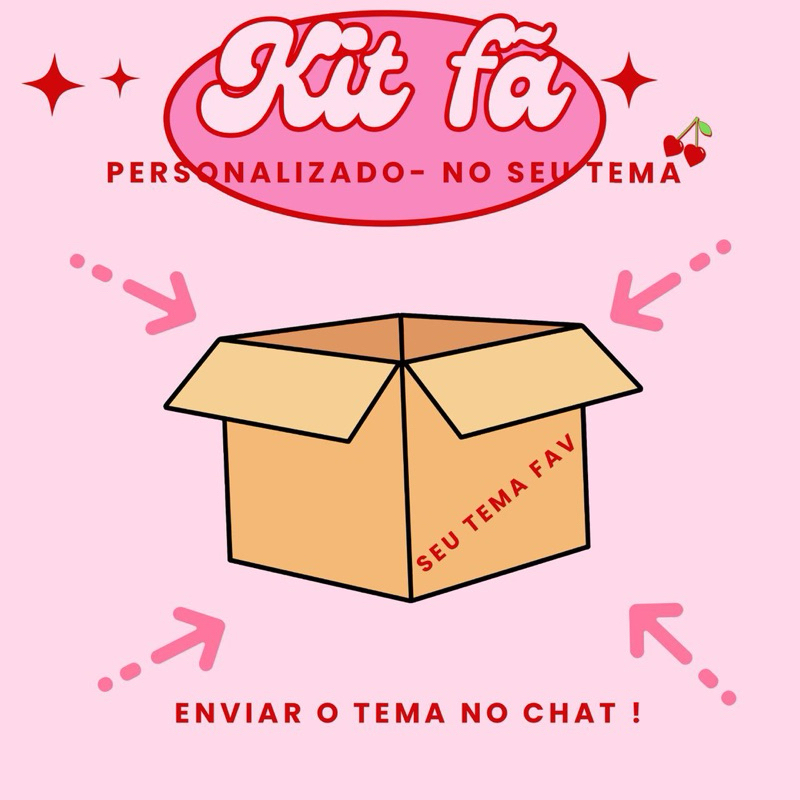 kit fã personalizado - no seu tema! em Oferta na Shopee