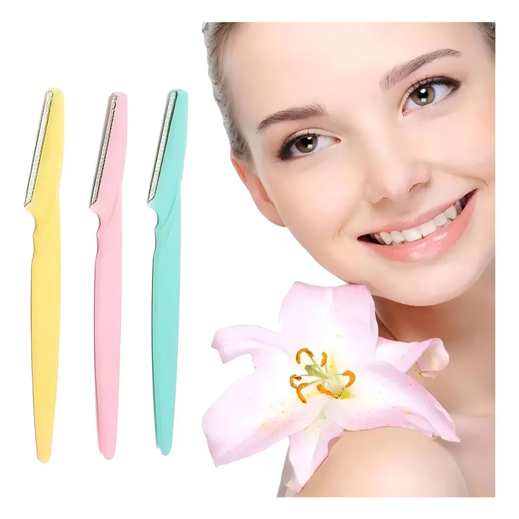 Lâminas Sobrancelha e Rosto Kit Com 3 Navalha Depilação em Oferta na Shopee
