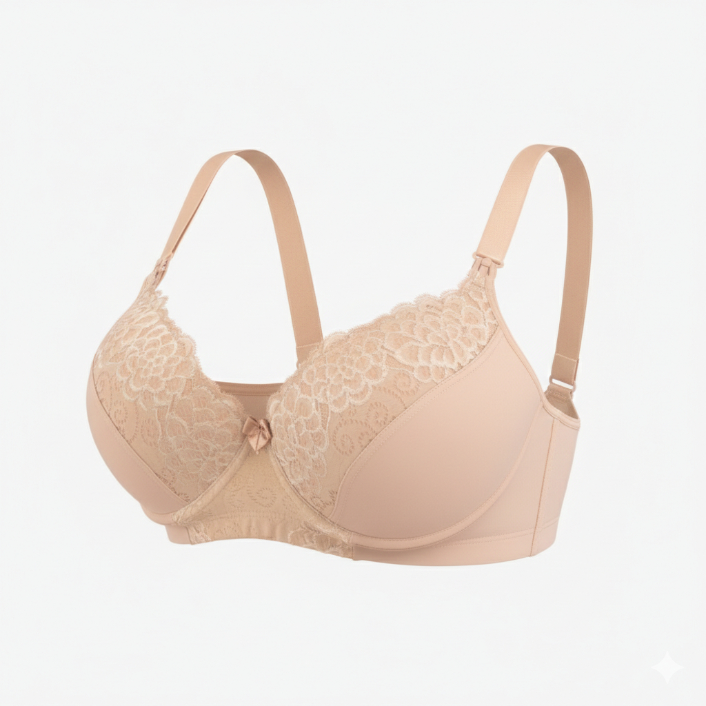 Sutiã De Amamentação PREMIUM Com Bojo, Renda Maternidade Gestante Pós Parto Lingerie Reforçado Confortável com Aro — imagem 2 de 2