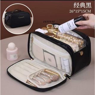 Necessaire multicamadas, grande capacidade, ideal para viagens, luxo sofisticado e acessível. em Oferta na Shopee