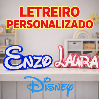 Letreiro Personalizado Disney - Com seu nome