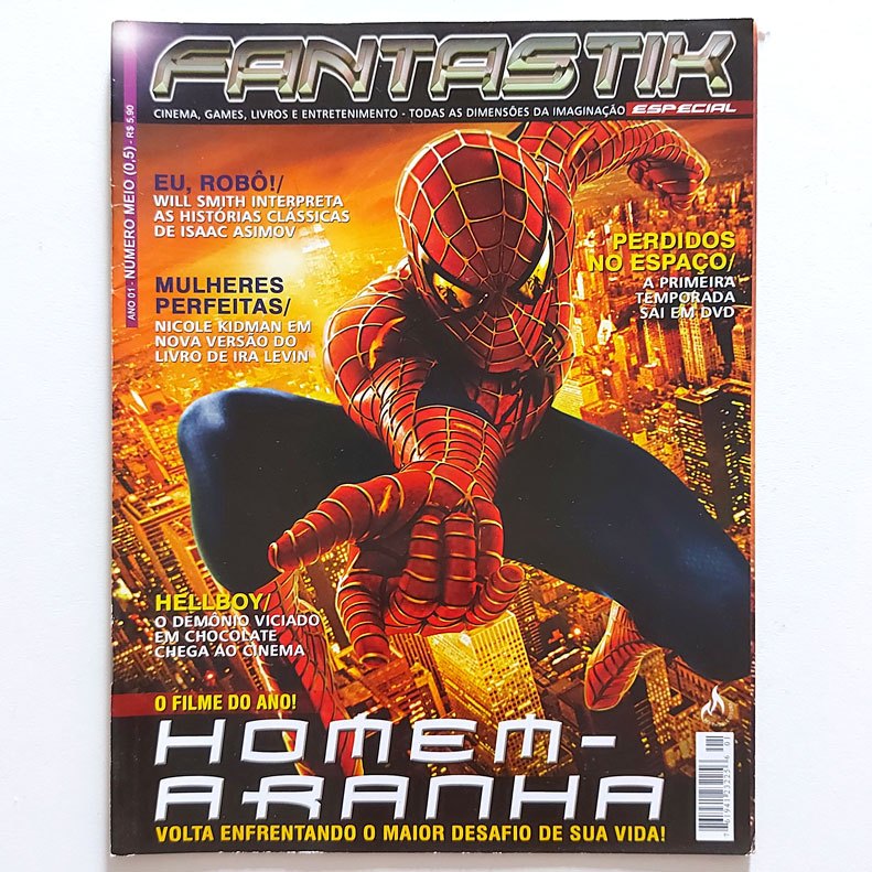 Revista Fantastik Ano 01 Número 0,5 Homem Aranha Hellboy