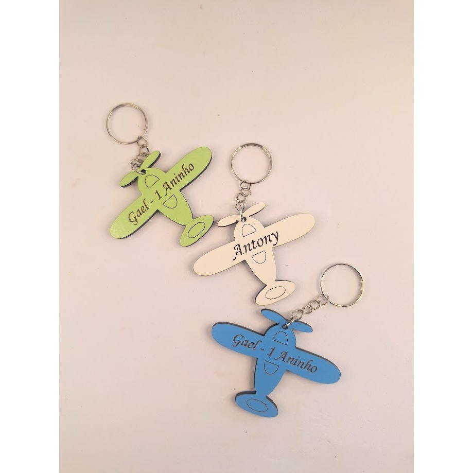 Chaveiro Avião Personalizado mdf, Lembrancinha Aviãozinho Batizado, Chá de bebe, Chá revelação, Maternidade, Aniversário
