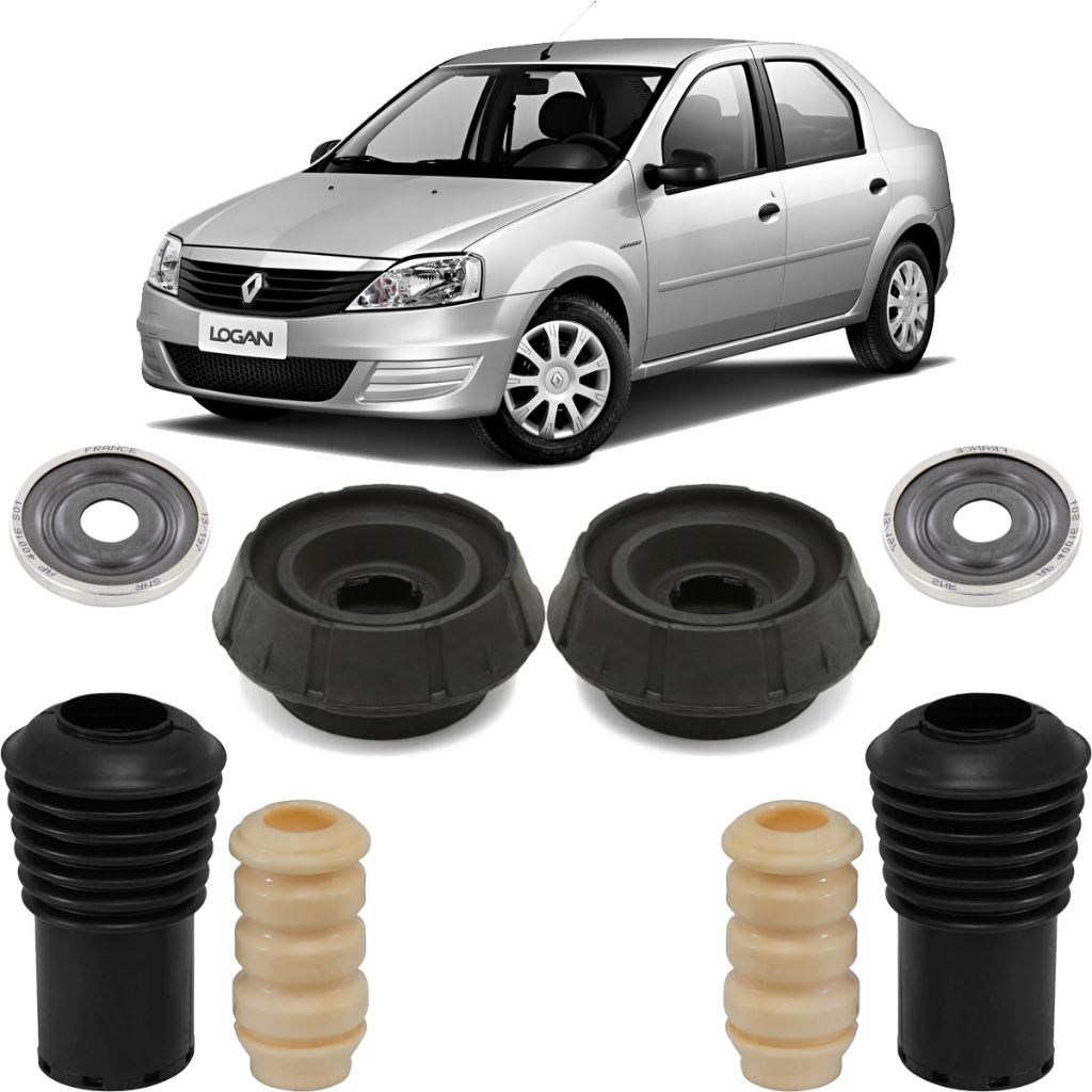 Kit Coxim Amortecedor Diantiero Renault Logan 2007 até 2013