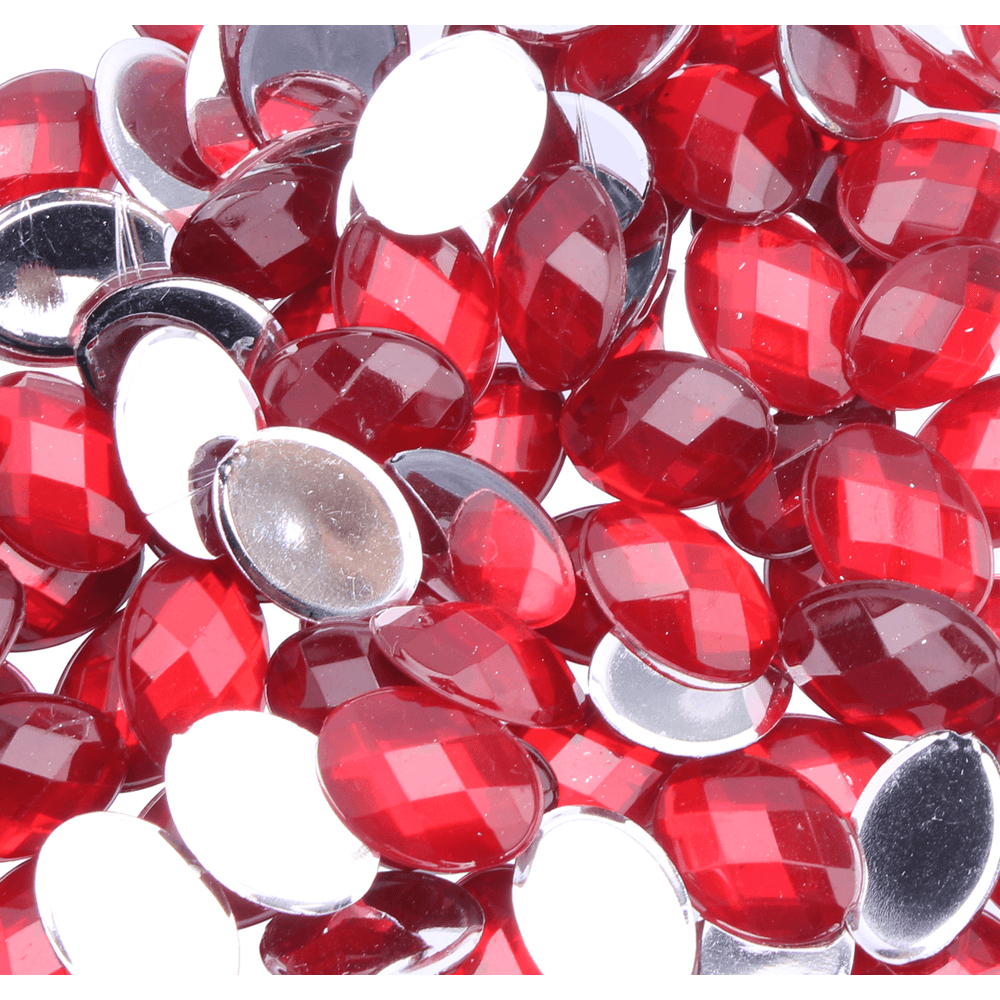 chaton OVAL COLAGEM 10 X 14 mm ( VERMELHO )