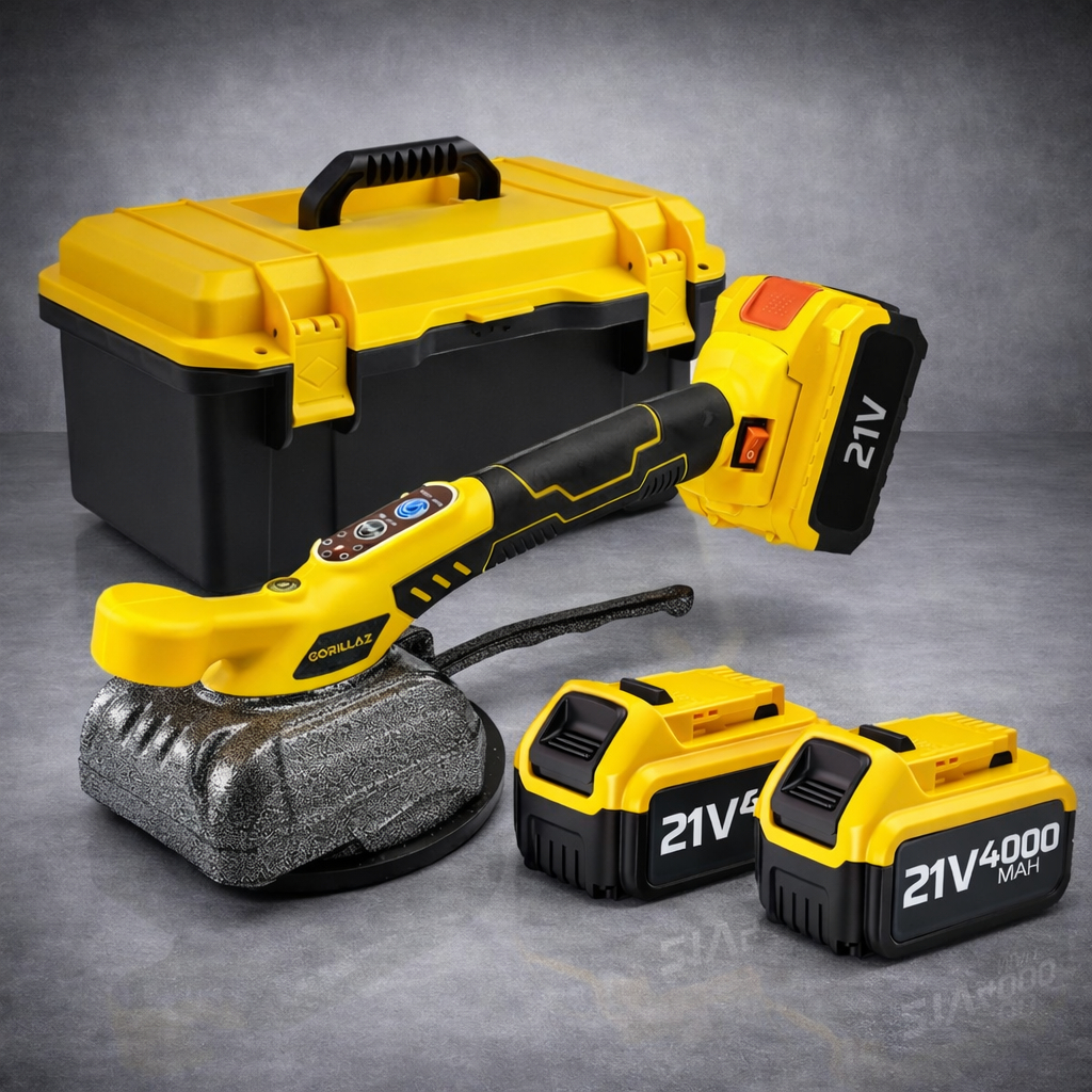 Kit Assentador De Piso Com Duas Baterias 21v Bivolt E Maleta De Tranposte Gorillaz em Oferta na Shopee