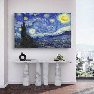 Quadro Decorativo 110x80 MDF Noite Estrelada Van Gogh Hall Casa Sala Quarto em Oferta na Shopee