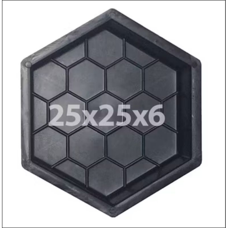 Forma sextavada para calçada