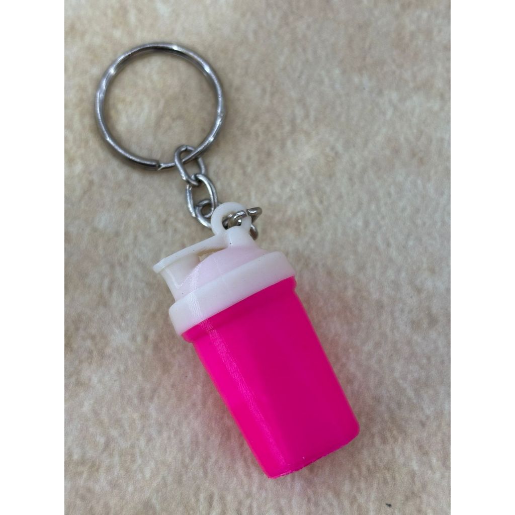 Chaveiro Copo Shake Rosa Academia Mini Coqueteleira Fitness