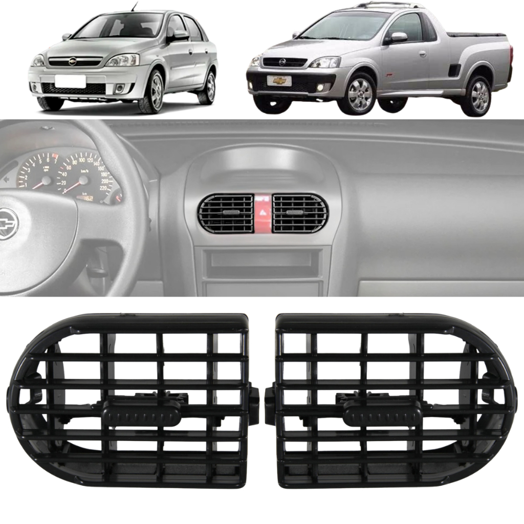 Difusor De Ar Central E Lateral Corsa Joy Maxx Hatch E Sedan 2002 a 2012 Montana 2004 a 2010