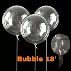 Balão Bubble Transparente 18 Polegadas Bobo Balloons Silicone Festa Balão Cristal