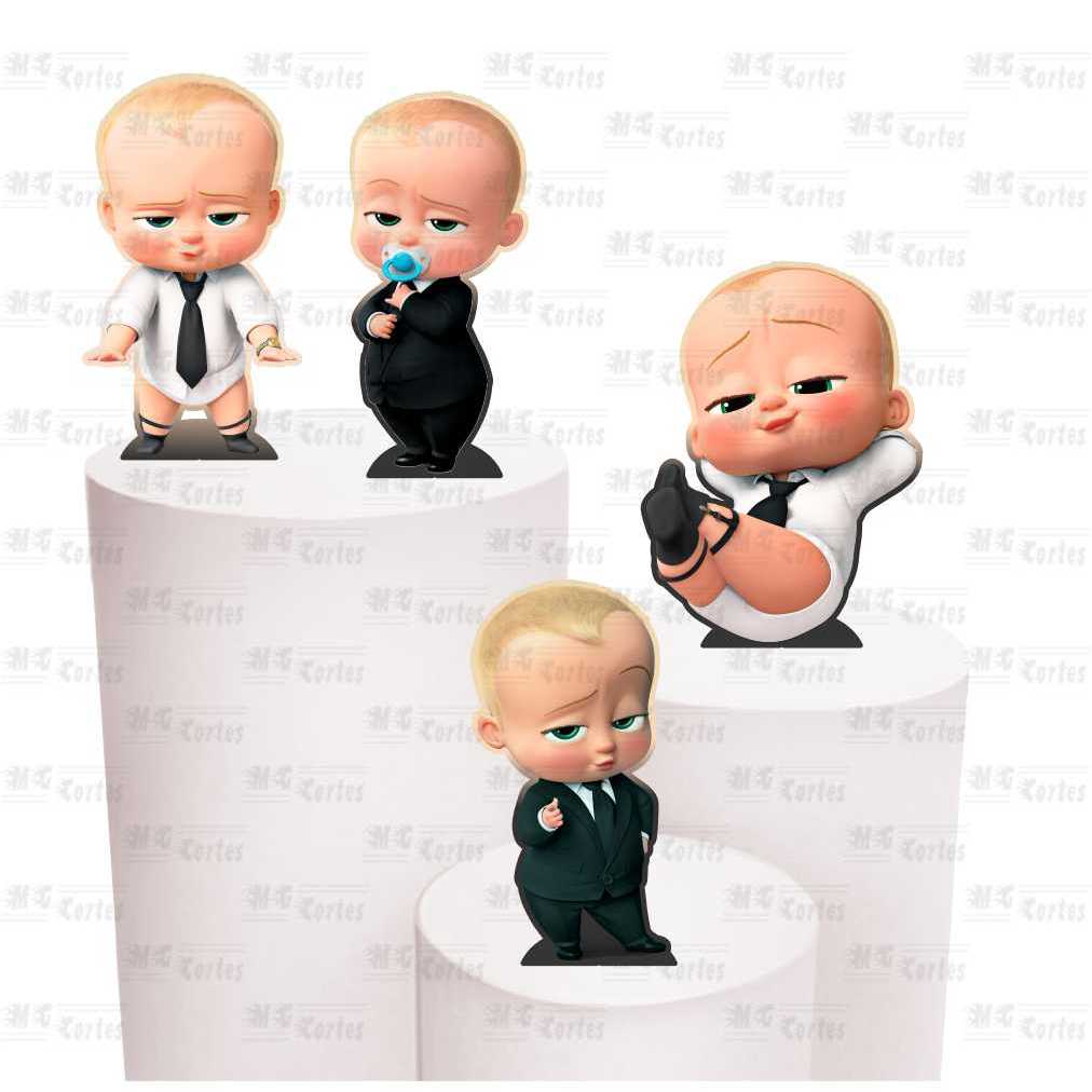 Kit Festa Poderoso Chefinho 4 Display de 30cm Totens para Decoração de Festa em MDF Cortado a Laser