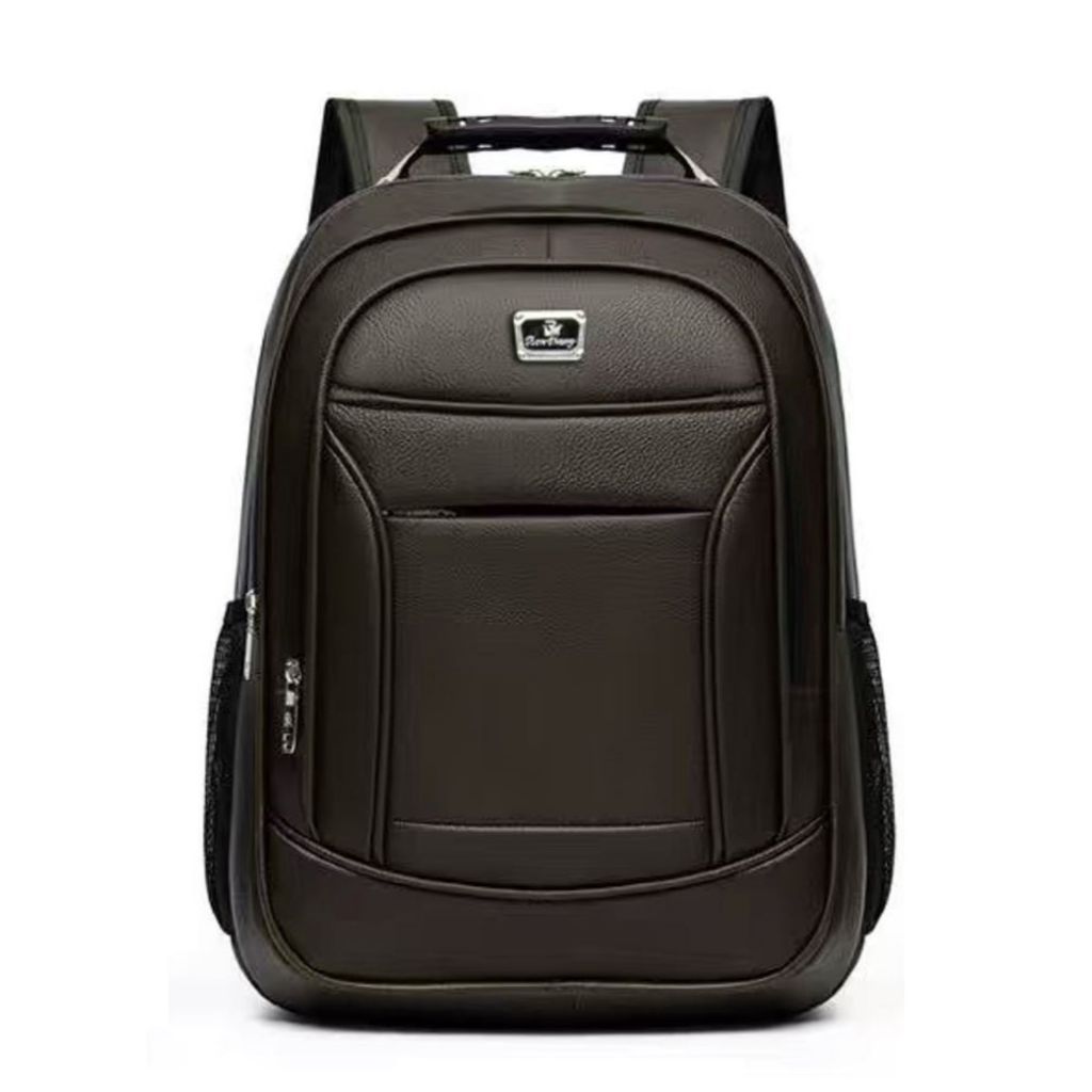 Mochila De Couro Notebook Impermeável Executiva Reforçada Para Viagem Trabalha Cabo Usb Fone em Oferta na Shopee