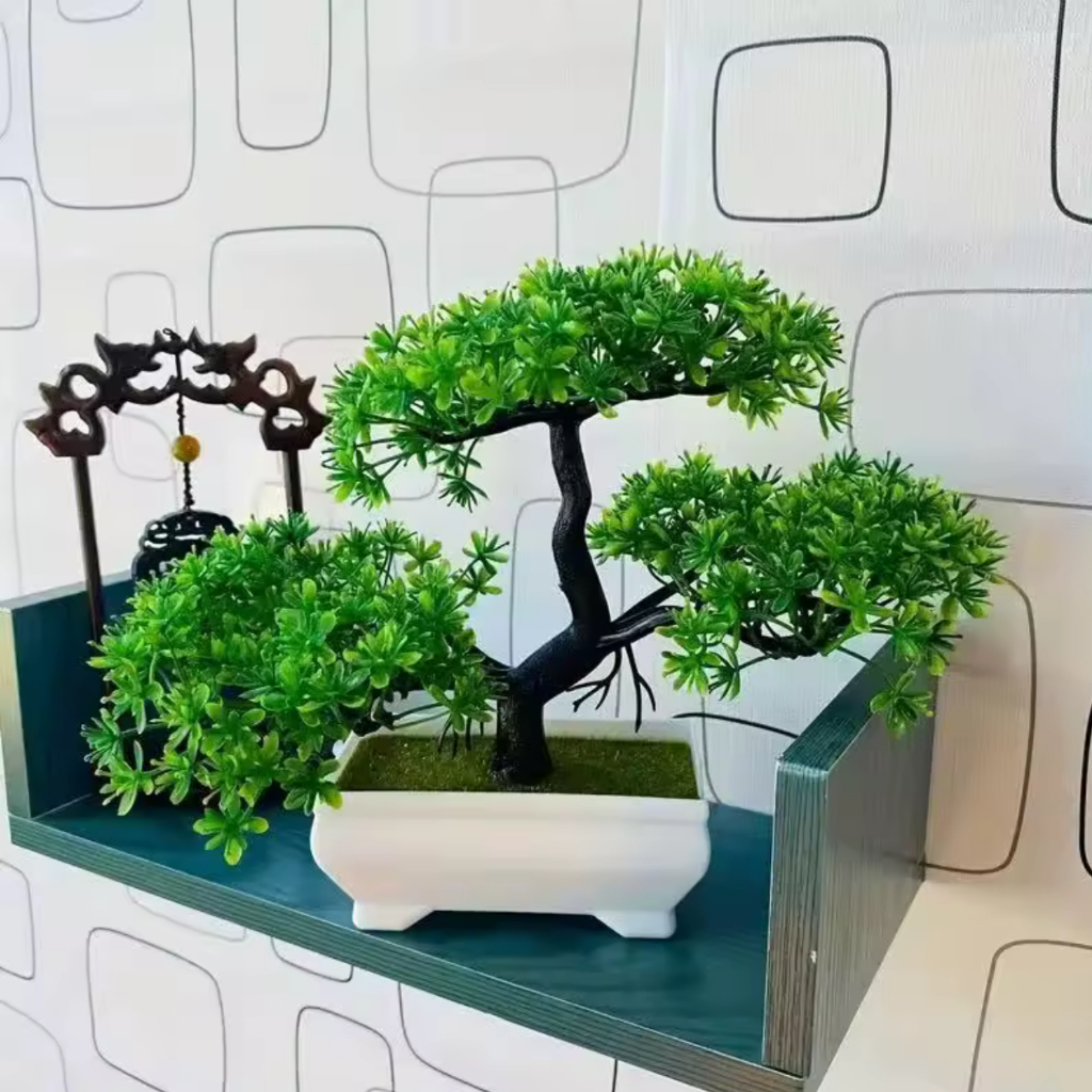 Bonsai Planta Artificial Decoração Realista Enfeite Mini árvore em Oferta na Shopee