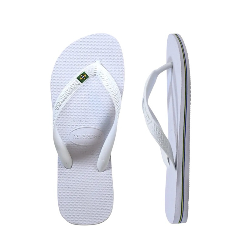 Chinelo de Dedo Feminino Borracha Macia 3 listras Brasil em Oferta na Shopee