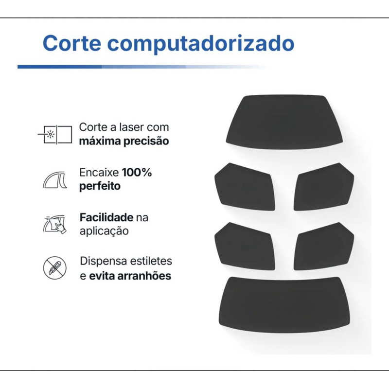 Insulfilm Nano Carbono Automotiva | Redução de Calor | Corte Computadorizado - Sob Medida