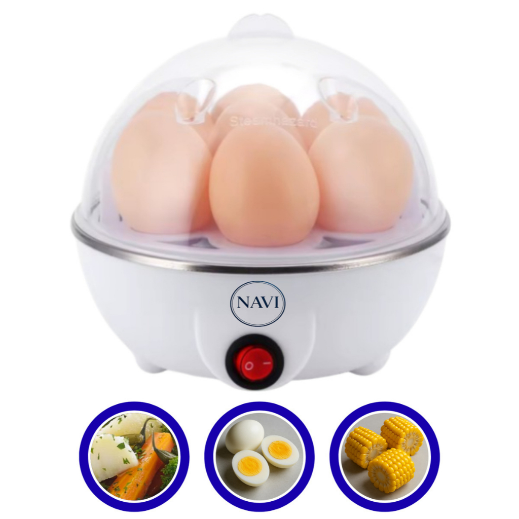 Cozedor de Ovos Elétrico Portátil - cor Branco