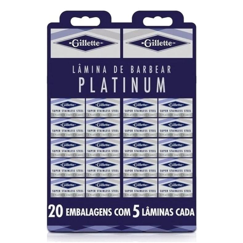 Lâmina De Barbear Gillette Platinum - 1 Cartela C/100 Un ou 50