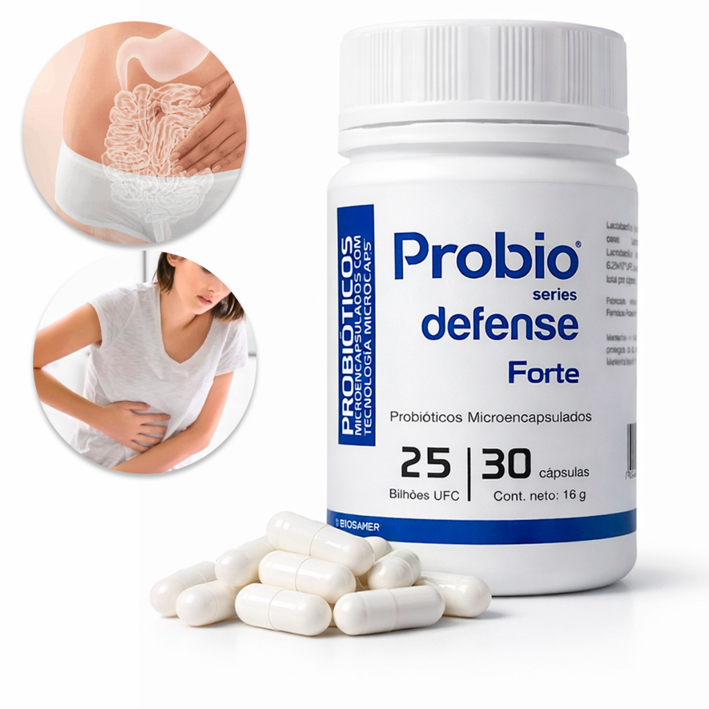 Suplemento Probiótico 25 Bilhões Alívio Alergias e Rinite Flora Intestinal 4 Cepas