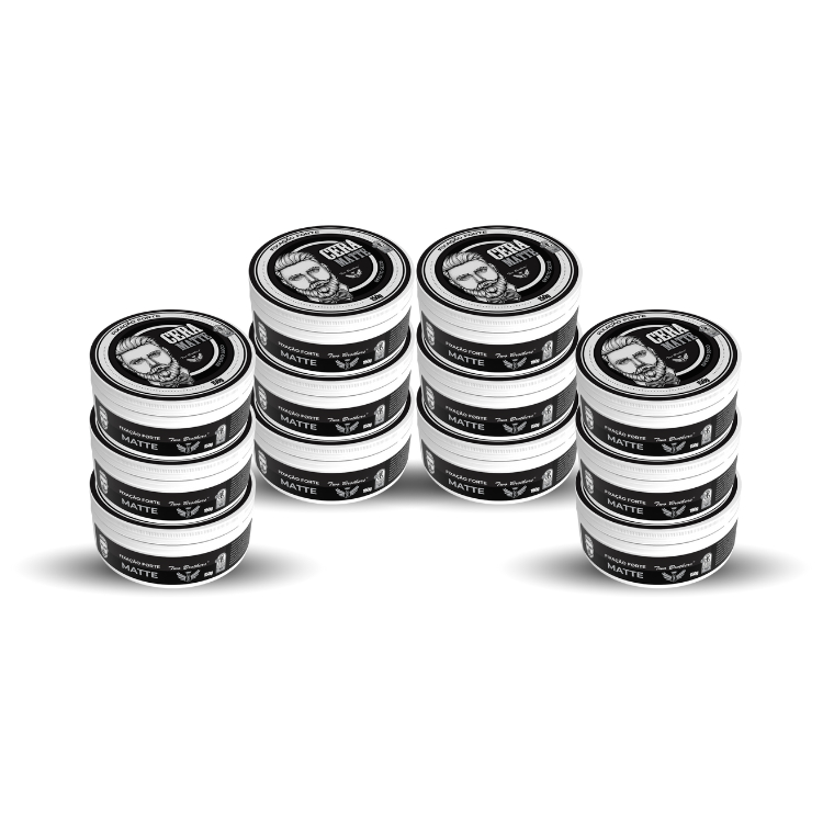 Kit 12 Cera Modeladora Two Brothers Classic 150g Barba Cabelo Bigode