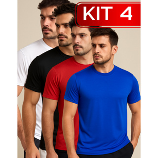Kit 4 Camisetas Masculina Básica Dry Fit Academia Treino Corrida Fitness Qualidade Premium em Oferta na Shopee