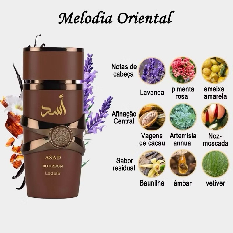 Perfume Masculino Lattafa Asad Bourbon Original Importado 100ml