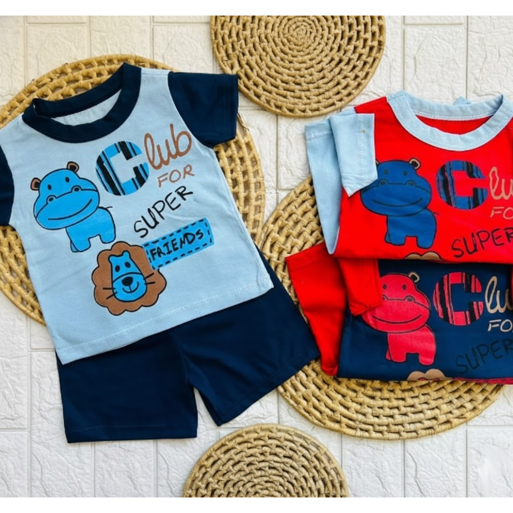 Conjunto Bebê Menino Passeio Camiseta Short Confortavel Estiloso Leãozinho