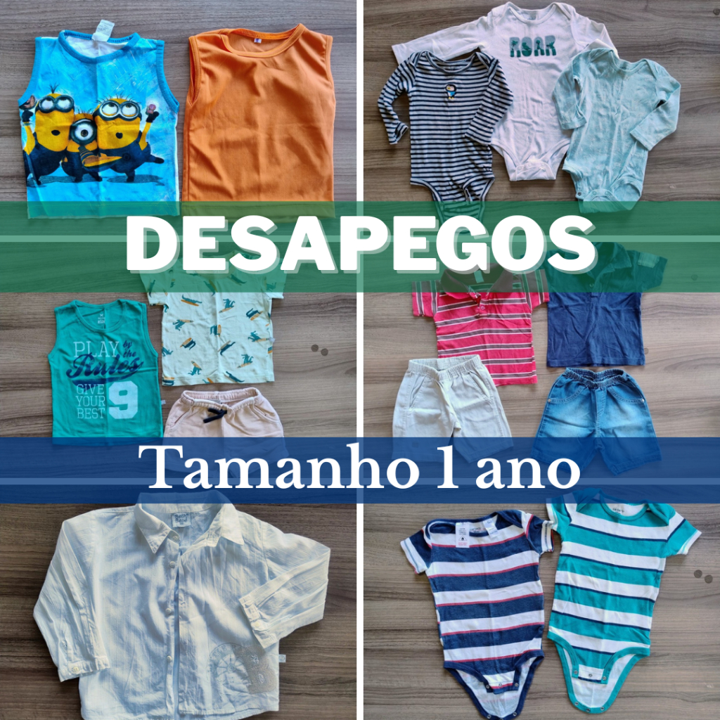(Desapegos/Brechó Bebê) Roupa Infantil - Tam 1 Ano Meninos - Lotes e Peças únicas