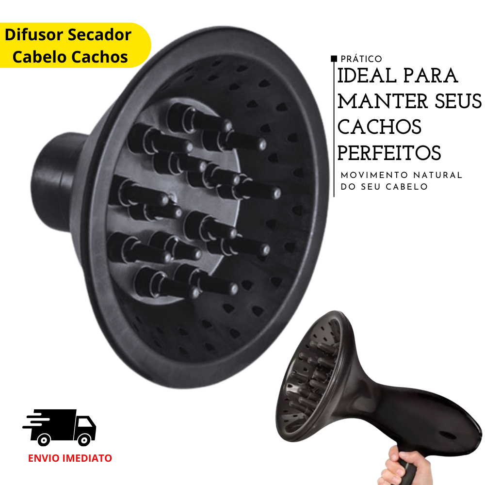 Difusor para Secador de Cabelo Universal para Cachos – Compatível com Taiff e Outros Modelos