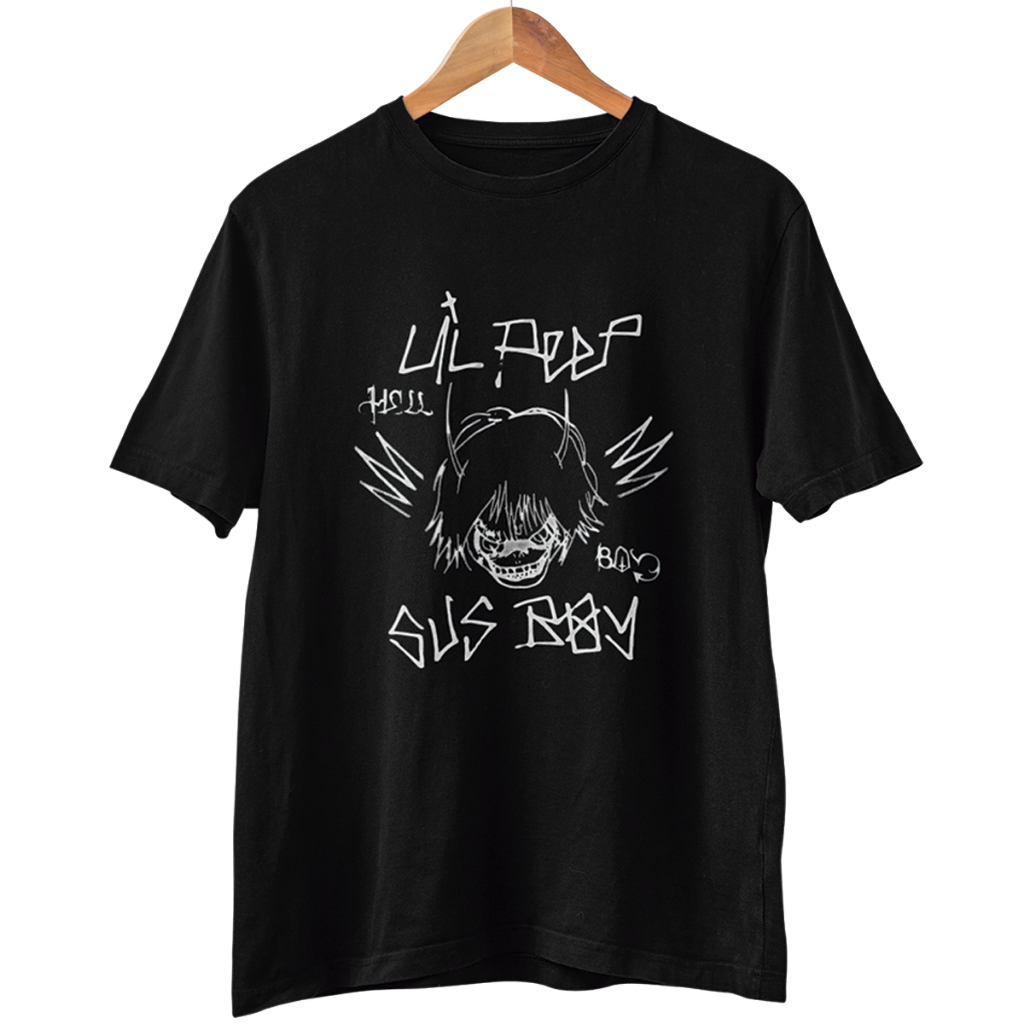 Camiseta Lil Peep HellBoy SusBoy SadBoy Trap T Shirt 100% Algodão